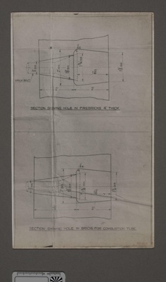 Photograph - Technical Drawing - "Boiler Fire Bricks D.N.B. 4450"; 1942 ...