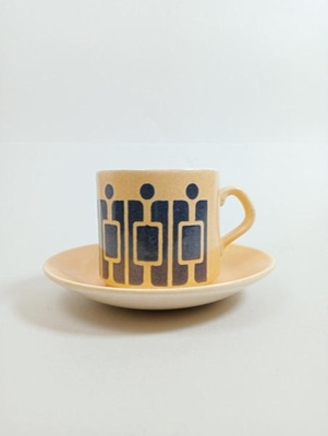 Cup and Saucer - Reactive Glaze; Crown Lynn Potteries Limited; 1974-1989; 2016.48.80