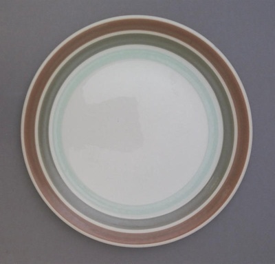 Bread and butter plate - Four seasons pattern; Crown Lynn Potteries Limited; 1967-1975; 2016.48.14