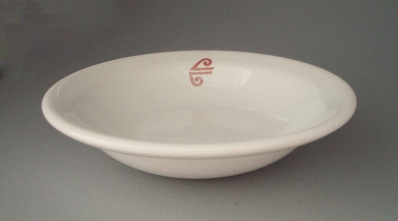 Bowl - Air New Zealand; Crown Lynn Potteries Limited; 1988; 2008.1.497