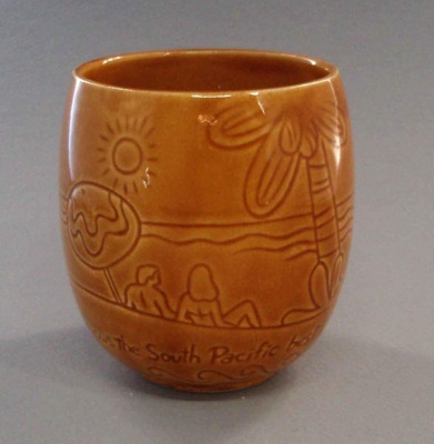 Beaker - Air New Zealand; Crown Lynn Potteries Limited; 1972-1981; 2008.1.707