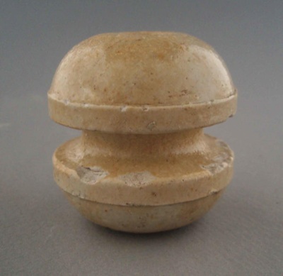 Bobbin insulator; Crown Lynn Technical Ceramics Limited; 1930-1965; 2009.1.1487