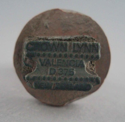 Backstamp - Valencia; Crown Lynn Potteries Limited; 1971-1985; 2008.1.2101