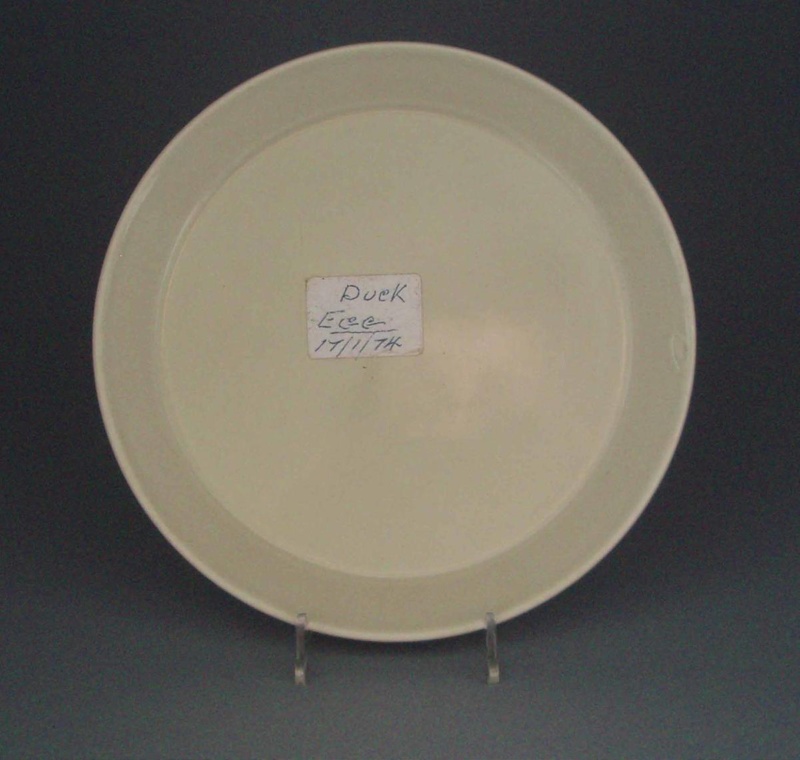 Bread and butter plate - glaze sample; Crown Lynn Potteries Limited; 1974; 2008.1.1777
