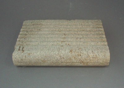 Stair edge tile; Crown Lynn Technical Ceramics Limited; 1948-1960; 2009.1.1382