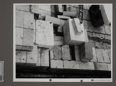 Photograph - Mino Kiln - Close-up Of Bricks "Crown Lynn Furnaces 18/5/70"; Vahry Photography Limited; 13 May 1970; 2008.1.3162