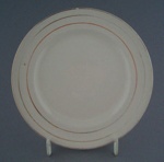 Bread and butter plate - banded; Crown Lynn Potteries Limited; 1943-1950; 2008.1.2699