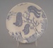 Butter pat - Willow pattern; Crown Lynn Potteries Limited; 1968-1980; 2008.1.1951