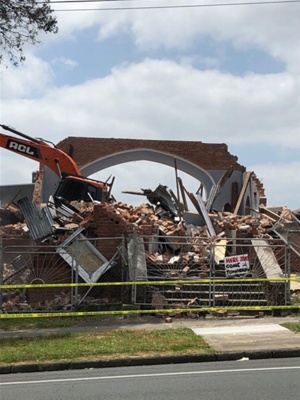 Digital photograph showing the demolition of St Andrews Community Hall; Stephen Green; 27 Nov 2019; 2019.6.5