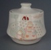 Sugar bowl and lid - trial; Crown Lynn Potteries Limited; 1982-1989; 2008.1.1551.1-2