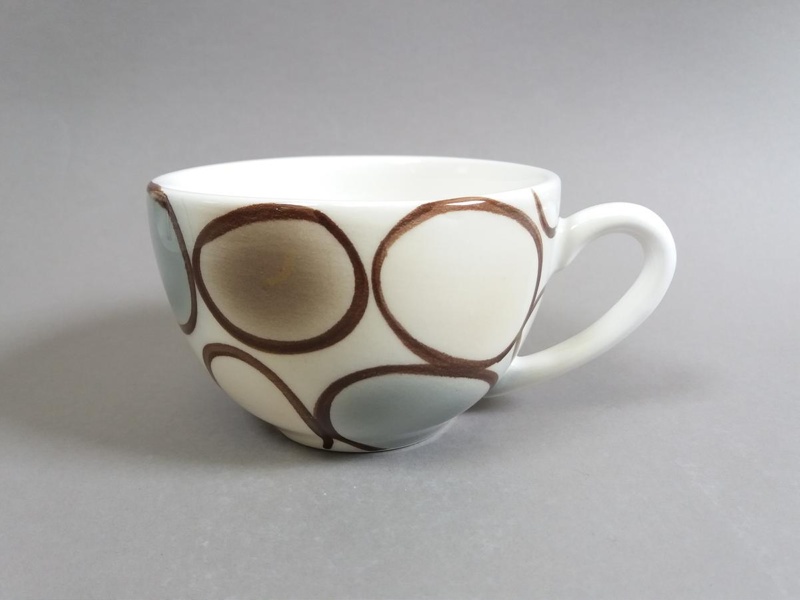 Cup - Riverstone pattern; Studio Ceramics NZ Ltd; 2004; 2017.1.122