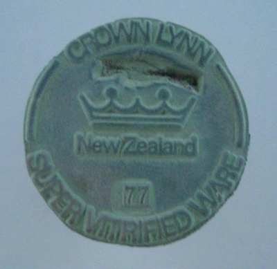 Backstamp - Super Vitrified Ware; Crown Lynn Potteries Limited; 1977; 2008.1.2073