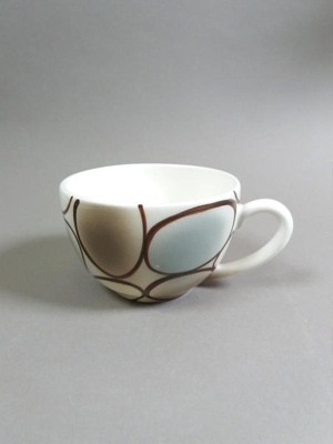 Cup - Riverstone pattern; Studio Ceramics NZ Ltd; 2004; 2017.1.81