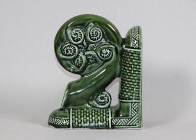 Bookend - Koru; Studio Ceramics NZ Ltd; 2017.1.258