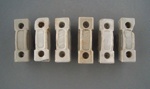 Oven fuse holders; Amalgamated Brick and Pipe Company Limited; 1930-1948; 2009.1.1504.1-6