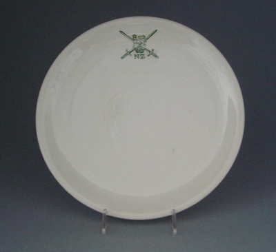 Bread and butter plate - Army; Crown Lynn Potteries Limited; 1983; 2009.1.881