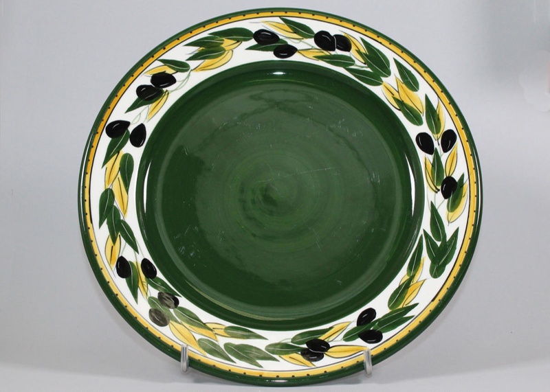 Dinner plate - Olive; Studio Ceramics NZ Ltd; 2017.1.160