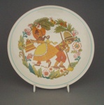 Child's plate - nursery theme; Crown Lynn Potteries Limited; 1977-1989; 2008.1.1312