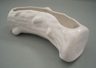 Trough - log shape; Temuka Potteries Limited; 1951-1954; 2008.1.232