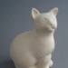 Cat figurine - bisque; Crown Lynn Potteries Limited; 1950-1989; 2009.1.83