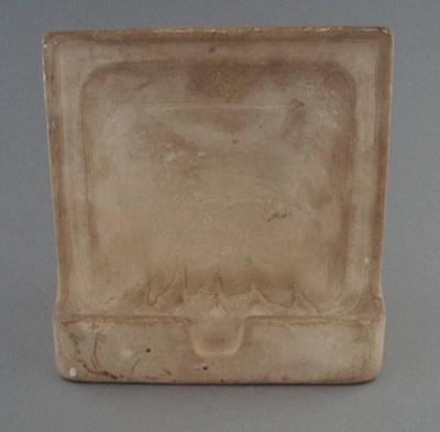 Recessed soap dish - bisque; Crown Lynn Technical Ceramics Limited; 1977-1989; 2008.1.1985