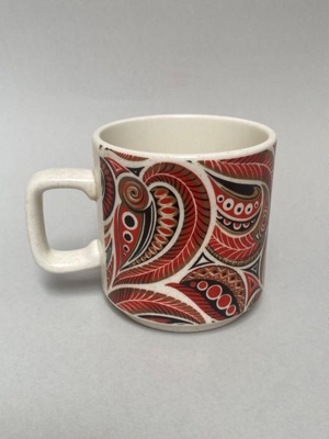 Red Paisley Mug; Crown Lynn Potteries Limited; 2024.2.10