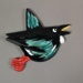 Wall plaque - Tui; Studio Ceramics NZ Ltd; 2006; 2017.1.24