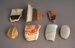 Shards - handpainted; Crown Lynn Potteries Limited; 1940-1989; 2009.1.1625.1-7