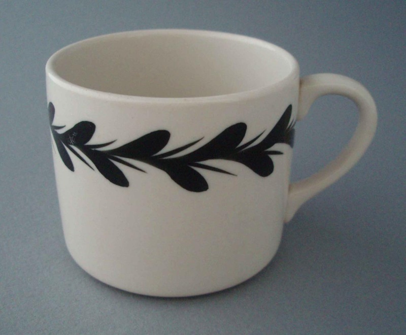 Coffee cup - Allegro pattern; Crown Lynn Potteries Limited; 1963-1968; 2008.1.1849