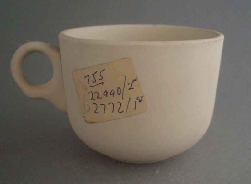 Cup - bisque; Crown Lynn Potteries Limited; 1955-1970; 2008.1.1255