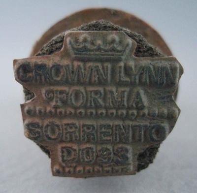 Backstamp - Sorrento; Crown Lynn Potteries Limited; 1975-1985; 2008.1.2104