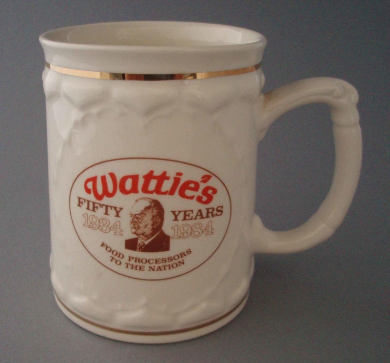 Beer stein - Watties; Crown Lynn Potteries Limited; 1983-1984; 2008.1.1819