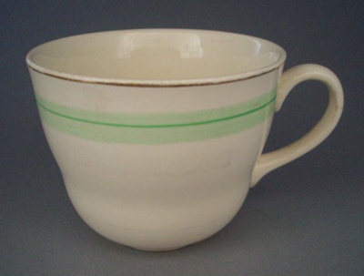 Cup - banded; Crown Lynn Potteries Limited; 1948-1955; 2008.1.2441