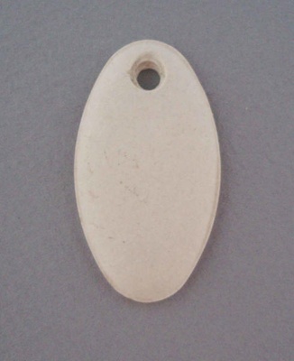 Key hole cover - bisque; Crown Lynn Technical Ceramics Limited; 1965-1985; 2008.1.671
