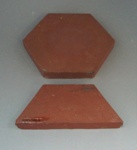 Floor tile and fragment; Amalgamated Brick and Pipe Company Limited; 1930-1960; 2009.1.1384.1-2