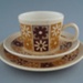 Bread and butter plate - Sunglow pattern; Crown Lynn Potteries Limited; 1977-1987; 2008.1.1029