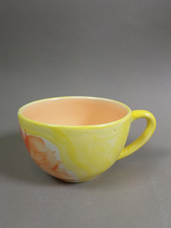 Cup - Poppy pattern; Studio Ceramics NZ Ltd; 1991-1995; 2017.1.104