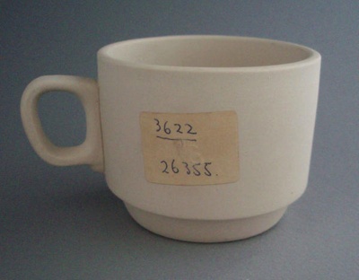 Cup - bisque; Crown Lynn Potteries Limited; 1973-1989; 2008.1.2339