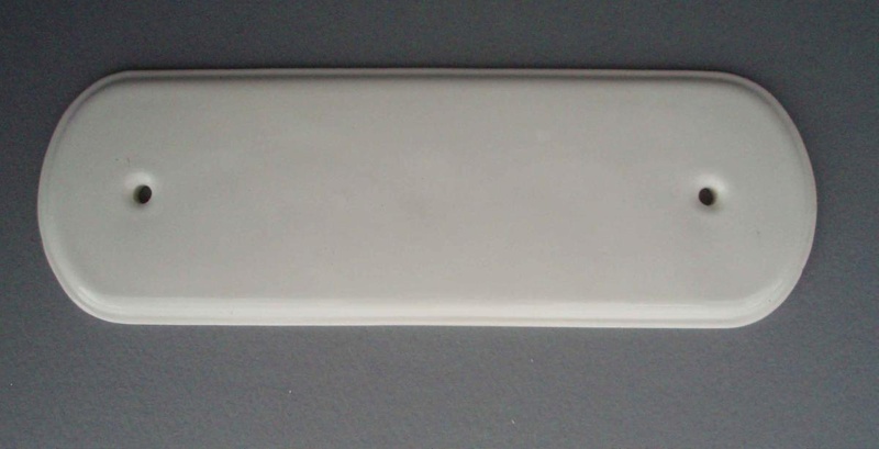 Push plate; Crown Lynn Technical Ceramics Limited; 1968-1988; 2008.1.1355