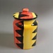 Canister - Africa pattern; Studio Ceramics NZ Ltd; 1998; 2017.1.137