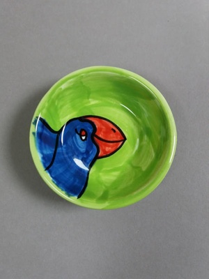 Bowl - Pukeko; Studio Ceramics NZ Ltd; 2006-2008; 2017.1.34