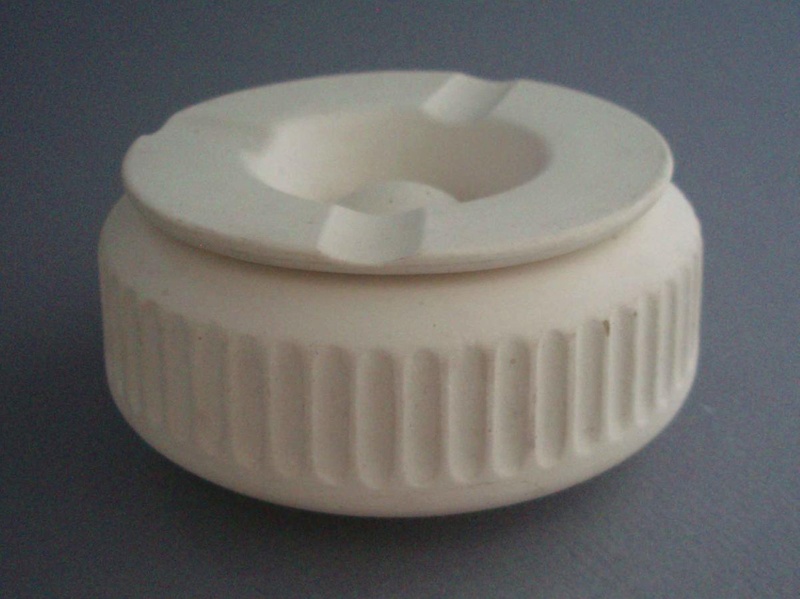 Ashtray - bisque; Crown Lynn Potteries Limited; 1969-1989; 2009.1.76.1-2