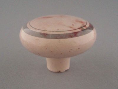 Door handle - Orbit pattern; Crown Lynn Technical Ceramics Limited; 1964-1989; 2008.1.676