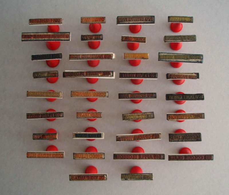 Backstamps; Vuestamp; 1983-1989; 2009.1.1202.1-34