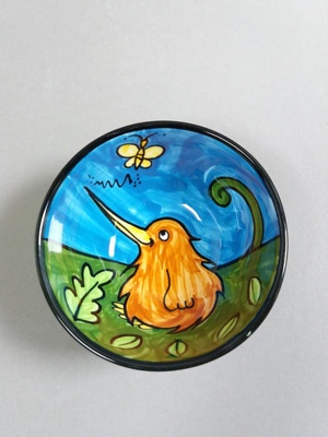 Bowl - Nightime Kiwi pattern; Studio Ceramics NZ Ltd; 2006-2016; 2017.1.33