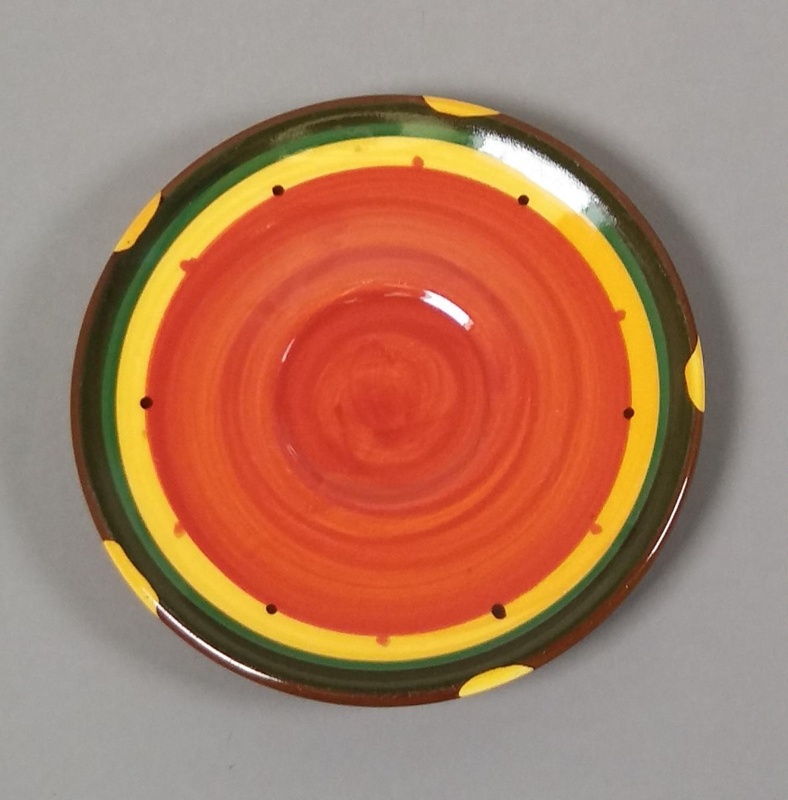 Saucer - Savannah pattern; Studio Ceramics NZ Ltd; 2001; 2017.1.25
