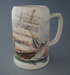 Beer stein - sailing ship; Crown Lynn Potteries Limited; 1983-1989; 2008.1.1835