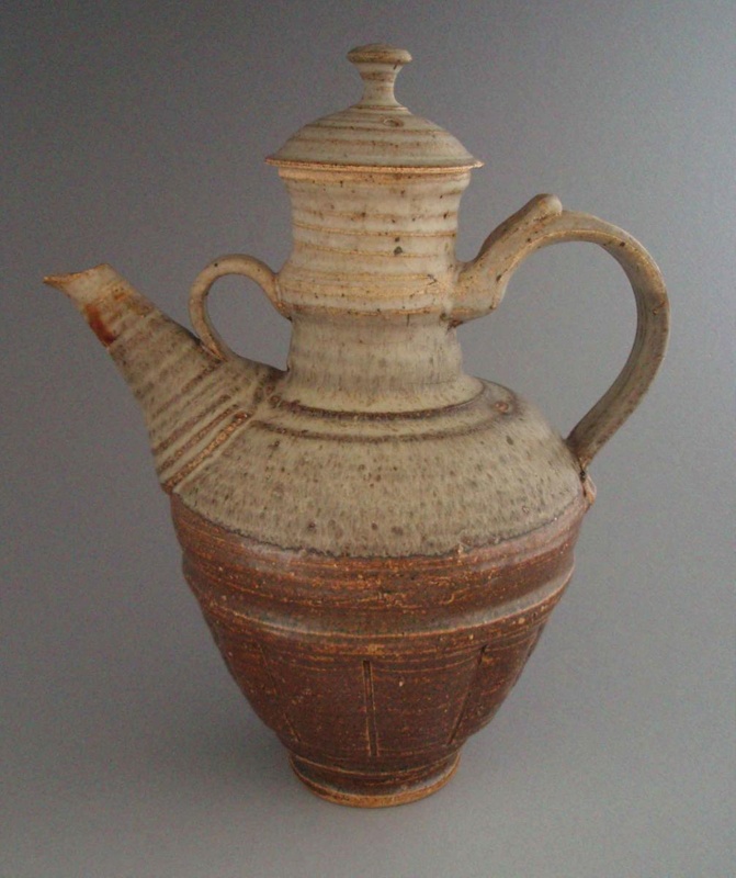 Coffee pot and lid; Greig Barnett; 1970-2000; 2008.1.2321.1-2 Coffee pot and lid; Greig Barnett; 1970-2000; 2008.1.2321.1-2
