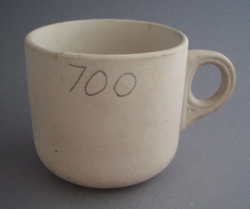 Cup - bisque; Crown Lynn Potteries Limited; 1959-1980; 2009.1.115