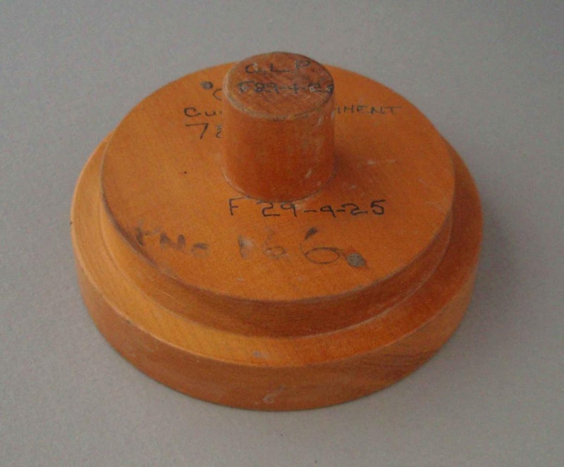 Wooden pattern - cup attachment; Unknown; 1950-1985; 2008.1.2465